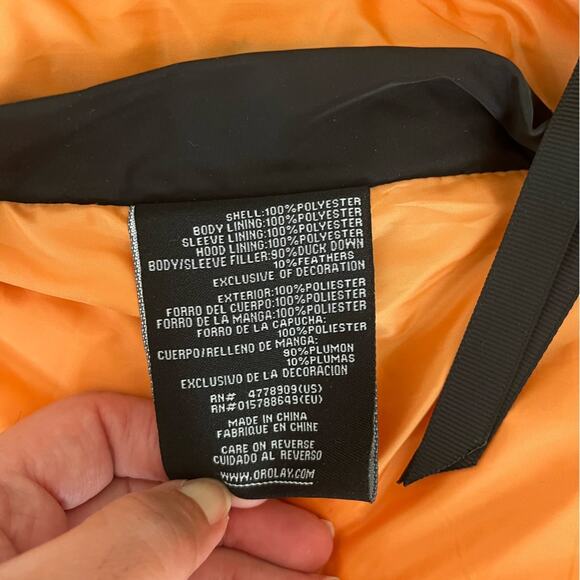 Orolay Thicken Down Puffer Hooded Jacket Black Winter Snow Coat - Picture 7 of 13